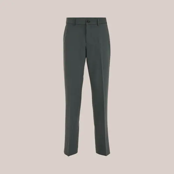 We Fashion Heren Regular Fit Pantalon Van Twill Met Stretch thumbnail