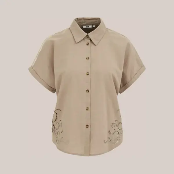 We Fashion Dames Blouse Met Broderie Anglaise thumbnail