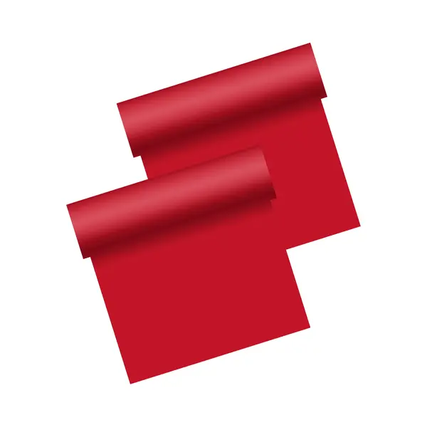 Duni Tafelloper - 2x - Papier - Rood - 480 X 40 Cm - Tafellopers/placemats thumbnail