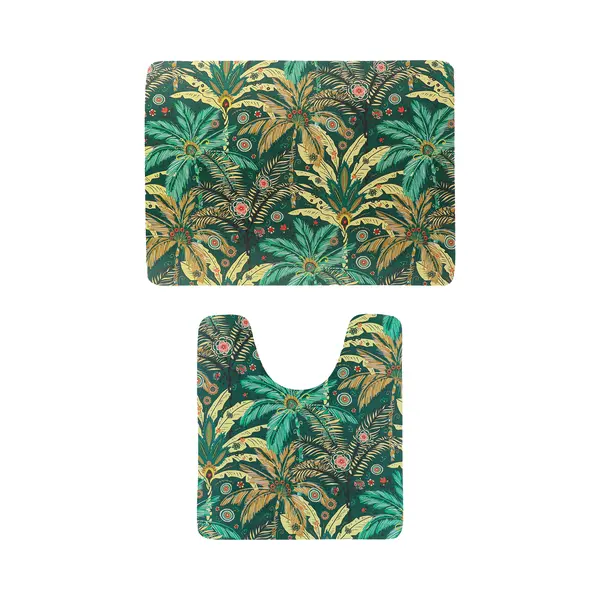 Tendance Badkamer Matten Set Jungle Fever - Toiletmat/badmat - 45 X 50 Cm - Microfiber - Antislip thumbnail