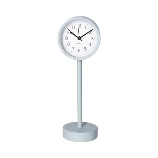 Gerimport Tafelklok - Staand - Metaal - Grijs - 22 Cm- Kinderkamer Klokje