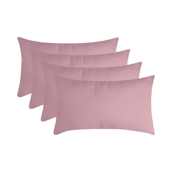 Stof Textile Sierkussen Nelson - 4x - Roze - 30 X 50 Cm - Bank Kussens - Zitkussens - Binnen/buiten - Polyester thumbnail