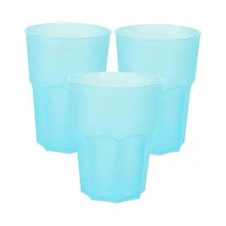 Excellent Houseware Drinkbekers - 6x - Blauw - Kunststof - 480 Ml - Onbreekbare Camping En Kinder Bekers