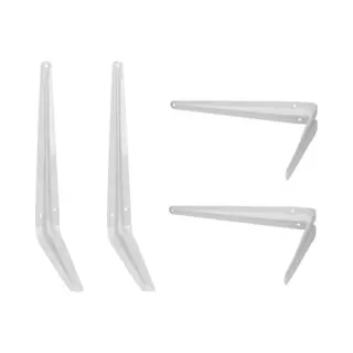 Plankdragers - 8x Stuks - Wit - Metaal - 20 X 15 Cm - Plankensteun