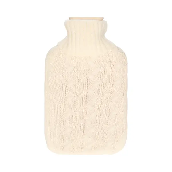 H&S Collection Warmwaterkruik - Met Zacht Gebreide Hoes - Warm Wit - 1, 75L - Kruik thumbnail