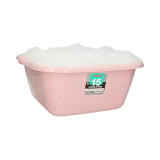 Plasticforte Huishoud Teil - Afwasbak - Vierkant - Kunststof - 15 Liter - 41 X 38 X 16 Cm - Roze - Schoonmaken