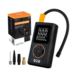 R2B Compressor Bandenpomp - Luchtcompressor - Geschikt Voor Auto, Fiets, Ballen, Luchtbedden - Elektrische Fietspomp - Elektrische Bandenpomp - Pomp