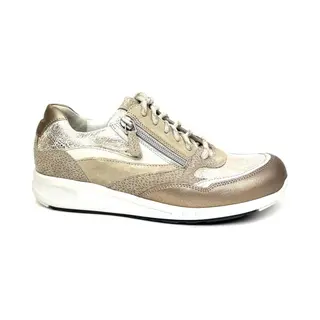 Durea 6306 H Go Lage Sneakers Voor Dames, Kleur, Wit/beige, Wit-417, 36 Eu