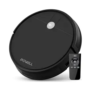 Powell Robotstofzuiger - Robotstofzuiger Met Dweilfunctie - Robotstofzuiger Met Laadstation - Robot Stofzuiger - Dweilrobot - Zwart