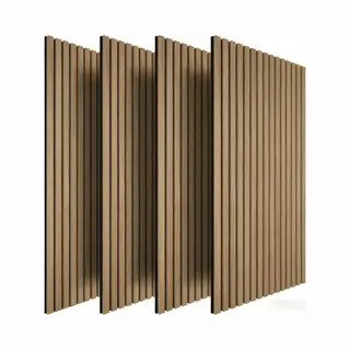 Bayt Akoestische Panelen - Houtlook Wandbekleding - Geluidsabsorbtie - 4 Stuks Per Set - 60x120x2, 1 Cm - Eikenhout