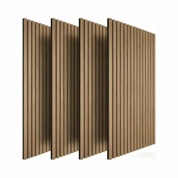 Bayt Akoestische Panelen - Houtlook Wandbekleding - Geluidsabsorbtie - 4 Stuks Per Set - 60x120x2, 1 Cm - Eikenhout thumbnail