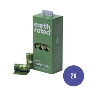 Combideal Earth Rated Poepzakjes Navulling Lavendel - Hondenpoepzakjes - 2 Stuks (2 × 21 Rol)