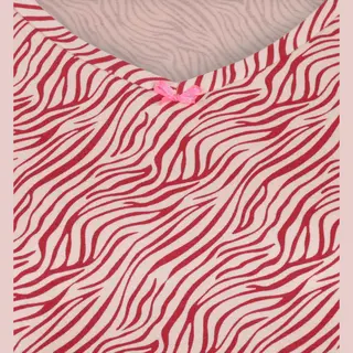 Little Label - Zomer Nachthemd Meisjes - Roze Zebra-streep - 110-116 / 6Y - Extra Zachte Bio-katoen