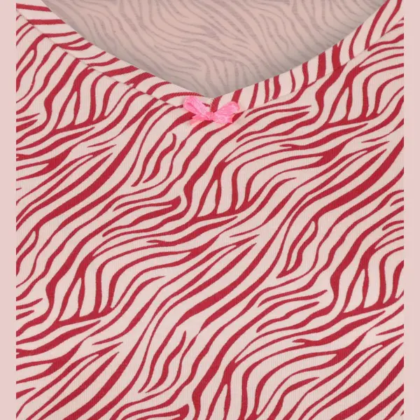 Little Label - Zomer Nachthemd Meisjes - Roze Zebra-streep - 110-116 / 6Y - Extra Zachte Bio-katoen thumbnail