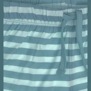 Little Label - Fynn Jongens Zomerpyjama - Aqua Blauw Streep - 4Y/98-104 - Maat, 98/104 - Bio-katoen