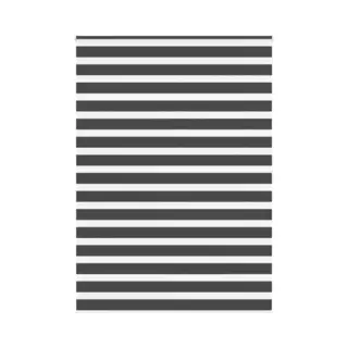 VidaXL - Zebra - Rolgordijn - 160x200 - Cm - Stofbreedte - 155, 9 - Cm - Zwart