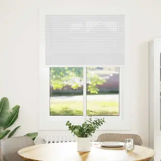 Pleated Blind White 85x100 Cm Fabric Width 84.4 Cm Polyester Vidaxl
