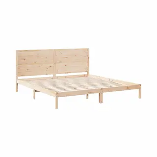 VidaXL Bedframe Extra Lang Zonder Matras Massief Hout 180x210 Cm