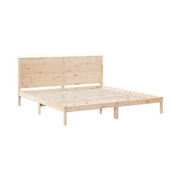 Vidaxl - Extra Long Bed Frame Without Mattress 180x210 Cm Solid Wood thumbnail
