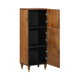 VidaXL Highboard Mit Regal Braun 40 X 33 X 110 Cm Massivholz Mango