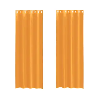 Voile Curtains With Grommets 2 Pcs Orange 140x300 Cm Vidaxl