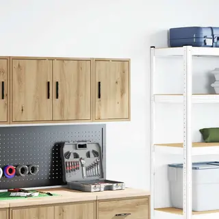 VidaXL Garage Wandkast Bewerkt Hout Ambachtelijk Eiken