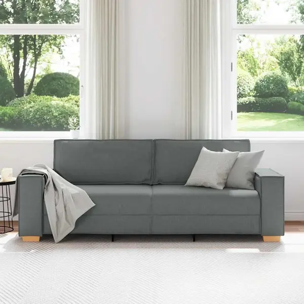 VidaXL 3-Sitzer-Sofa Dunkelgrau 220x78x84 Cm Stoff thumbnail
