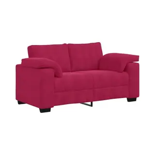 VidaXL Loveseat Sofa Wijnrood 160x77x82 Cm Fluweel