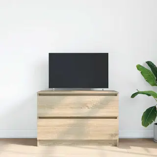 VidaXL Tv-Schrank Sonoma-Eiche 80x35x54 Cm Holzwerkstoff, Tv-Möbel, Tv-Board, Tv-Sideboard, Tv-Ständer, Tv-Bank, Fernsehschrank, Fernsehtisch