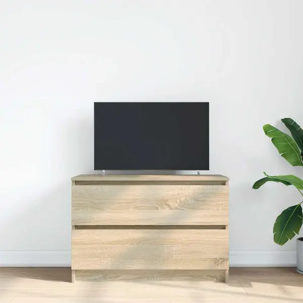 VidaXL Tv-Schrank Sonoma-Eiche 80x35x54 Cm Holzwerkstoff, Tv-Möbel, Tv-Board, Tv-Sideboard, Tv-Ständer, Tv-Bank, Fernsehschrank, Fernsehtisch thumbnail