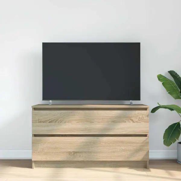 VidaXL Tv-Schrank Tv-Schrank Sonoma-Eiche 100x35x54 Cm Holzwerkstoff (1-St) thumbnail