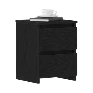 Bedside Cabinet Black Oak 30 X 30 X 40 Cm Engineered Wood Vidaxl