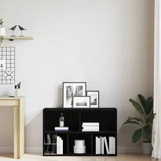 VidaXL Bücherregal Schwarz Eichen-Optik 50x25x80 Cm Holzwerkstoff