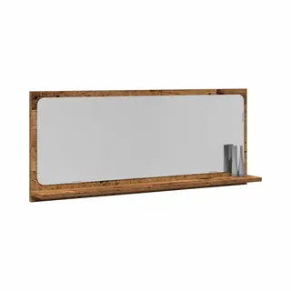 VidaXL Spiegelplank Met Plank Oud Hout 90 X 10, 5 X 37 Cm Bewerkt Hout