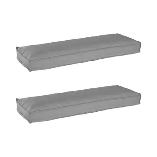 VidaXL Palettenkissenset 2 Pcs Grau 120 X 40 X 8 Cm Oxford-Stoff