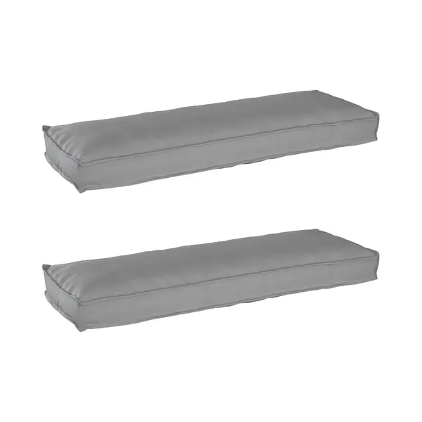 VidaXL Palettenkissenset 2 Pcs Grau 120 X 40 X 8 Cm Oxford-Stoff thumbnail