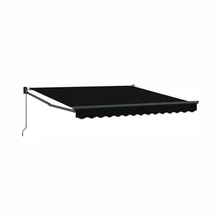 VidaXL Inklapbare Luifel Zwart 350 X 250 Cm Polyester En Aluminium