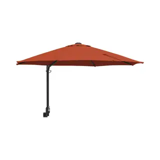Garden Parasol Red, Black 248 X 248 X 148 Cm Polyester, Steel Vidaxl