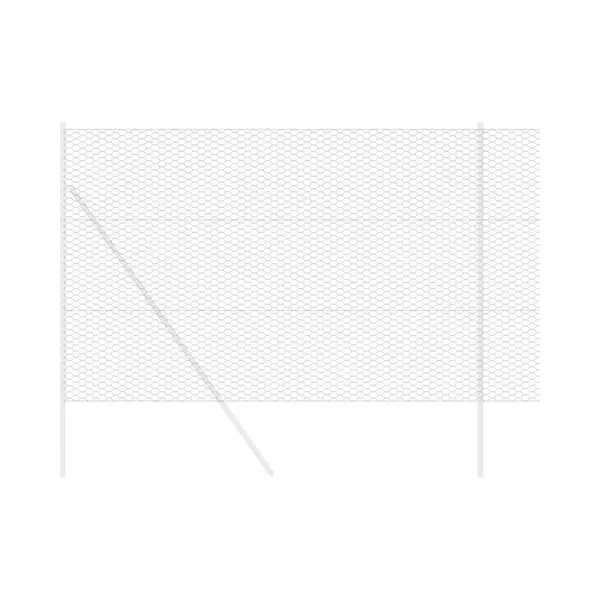 VidaXL - Hexagon - Hek - Grijs - 1, 6 - X - 50 - M - Pvc thumbnail