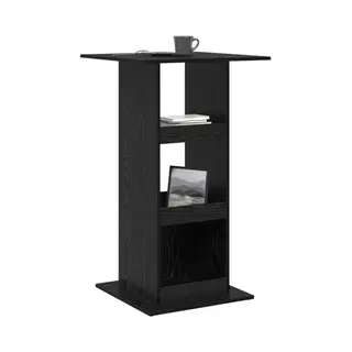 VidaXL Bar Tisch Mit Stauraum Schwarz Eiche 60X60X102 Cm Holzwerkstoff Für Esszimmer Und Küchentische Konsolen Schlank Innen Minimalistische Möbel