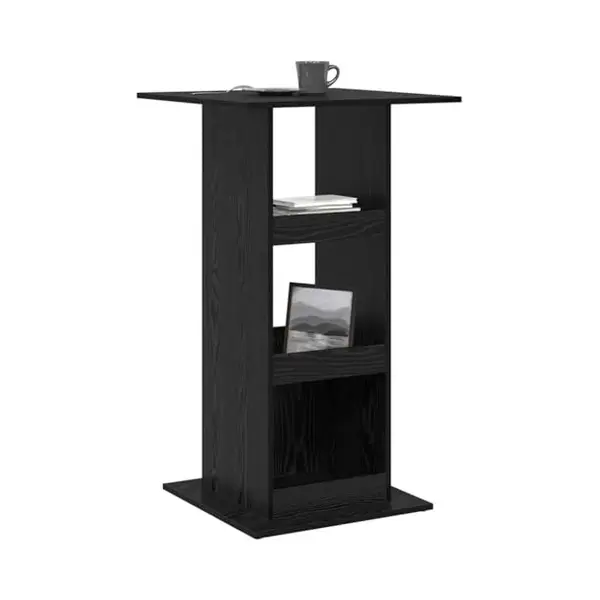 VidaXL Bar Tisch Mit Stauraum Schwarz Eiche 60X60X102 Cm Holzwerkstoff Für Esszimmer Und Küchentische Konsolen Schlank Innen Minimalistische Möbel thumbnail