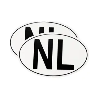 AutoXtreme – Nl Sticker Auto (2 Stuks) – Landcode Nl – Voor Caravan, Auto, Aanhanger & Fietsendrager – Conform Europese Wetgeving
