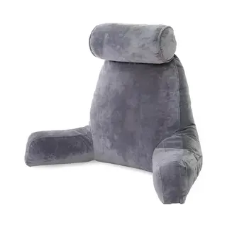 Sleeptight Leeskussen Voor In Bed Of Bank - Ergonomisch Rugkussen Onderrug Ondersteuning - Boekkussen Met Armsteunen - Bookseat Met Opbergvak & Nekrol