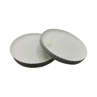 Kurtt - 100 Stuks Papieren Borden - Ø 26cm - Kartonnen Borden - Wegwerp Borden Papieren Schaaltjes -wegwerpservies - Taartborden - Feestborden -