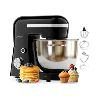 Gatson 1500W Keukenmachine - 10 Snelheden - 5L Mengkom - Dubbele Handvat - Keukenrobot - Keukenmixer - Foodprocessor