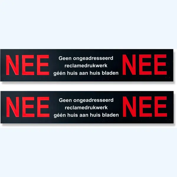 XAPTOVi Kleuren Nee Sticker Set Brievenbus – Twee Nee Stickers – 5 Jaar Garantie thumbnail