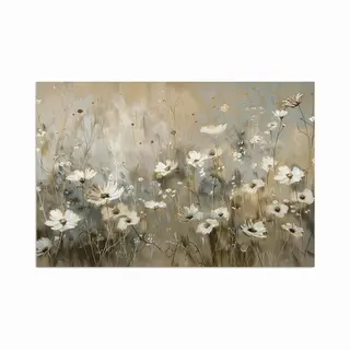 PosterMonkey Poster 30x20 Cm - Bloemen - Wit - Natuur - Grijs - Modern - Posters - Kamer Decoratie - Wanddecoratie Woonkamer - Muurdecoratie Slaapkamer