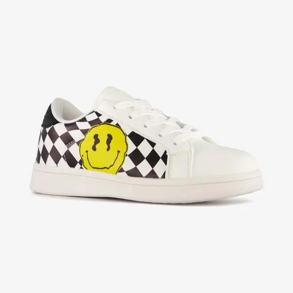 Blue Box Jongens Chessboard Sneakers Met Smiley - Wit - Maat 28 thumbnail