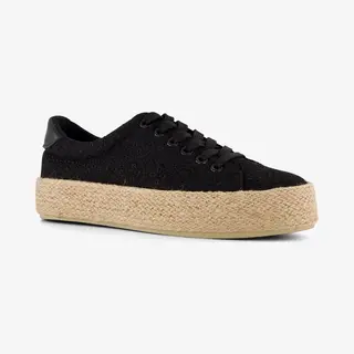 Blue Box Dames Sneakers Met Jute Zwart - Maat 41