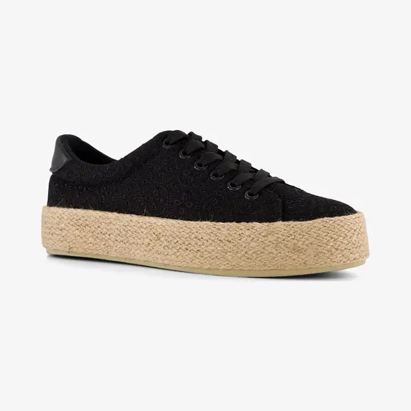 Blue Box Dames Sneakers Met Jute Zwart - Maat 41 thumbnail